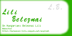 lili beleznai business card